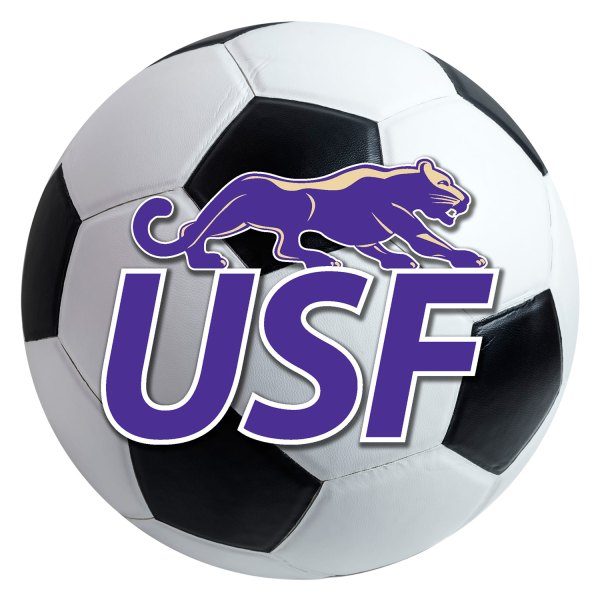 FanMats® - University of Sioux Falls 27" Dia Nylon Face Soccer Ball Floor Mat with "Cougar & USF" Logo