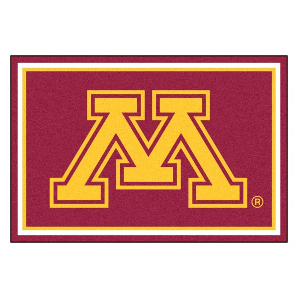 FanMats® - University of Minnesota 60" x 96" Nylon Face Ultra Plush Floor Rug with "Block M" Logo