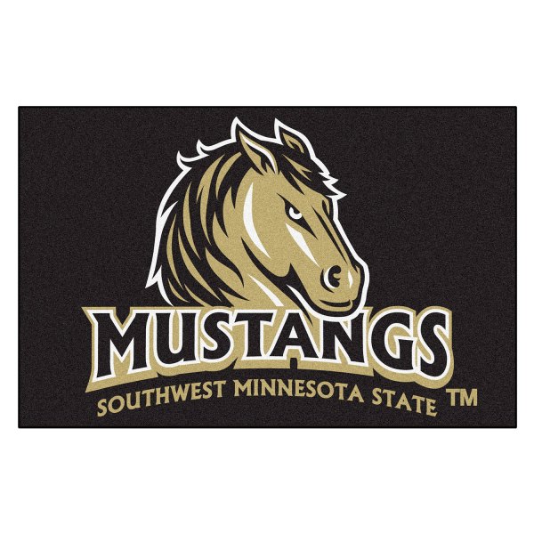 FanMats® - Southwest Minnesota State University 19" x 30" Nylon Face Starter Mat with "Mustang" Logo & Wordmark