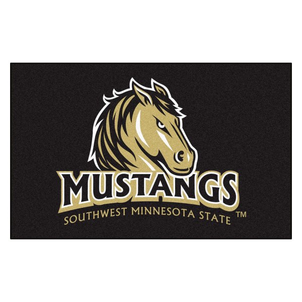 FanMats® - Southwest Minnesota State University 60" x 96" Nylon Face Ulti-Mat with "Mustang" Logo & Wordmark