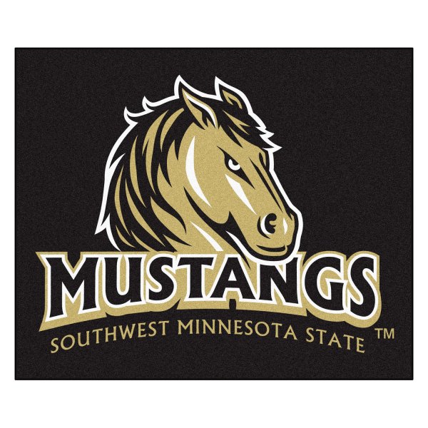 FanMats® - Southwest Minnesota State University 59.5" x 71" Nylon Face Tailgater Mat with "Mustang" Logo & Wordmark