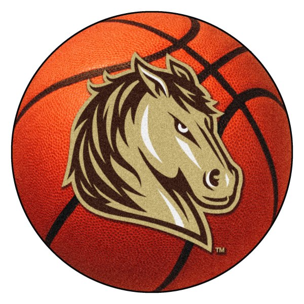 FanMats® - Southwest Minnesota State University 27" Dia Nylon Face Basketball Ball Floor Mat with "Mustang" Logo