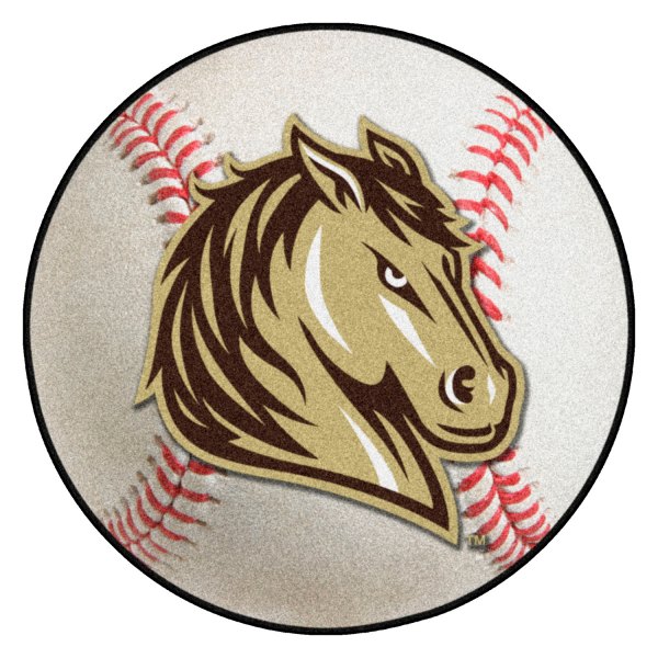 FanMats® - Southwest Minnesota State University 27" Dia Nylon Face Baseball Ball Floor Mat with "Mustang" Logo