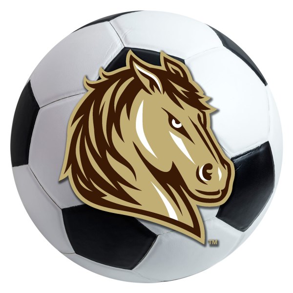 FanMats® - Southwest Minnesota State University 27" Dia Nylon Face Soccer Ball Floor Mat with "Mustang" Logo
