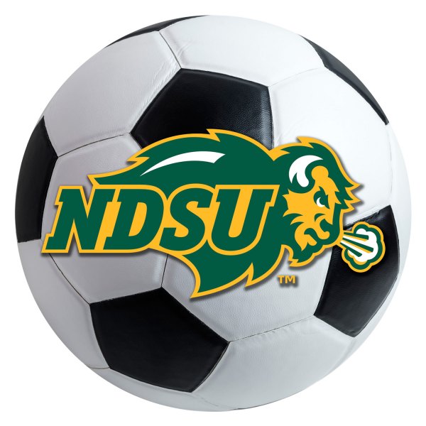 FanMats® - North Dakota State University 27" Dia Nylon Face Soccer Ball Floor Mat with "NDSU & Bison" Logo