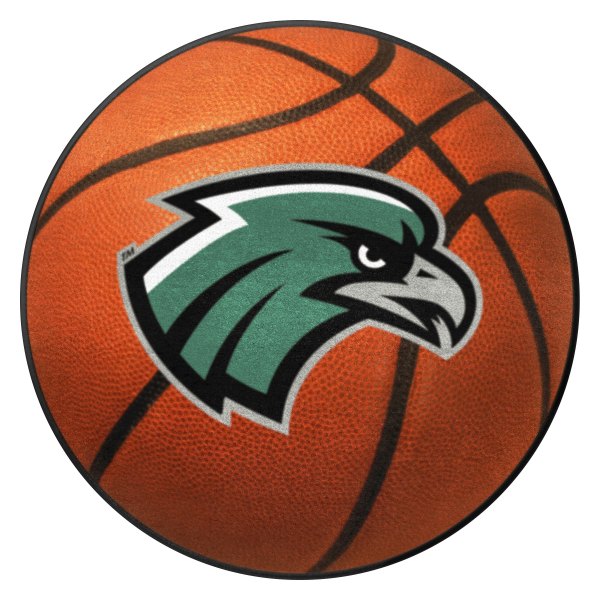 FanMats® - Northeastern State University 27" Dia Nylon Face Basketball Ball Floor Mat with "NSU & River Hawk" Logo