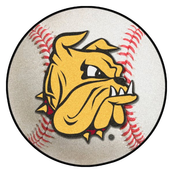 FanMats® - University of Minnesota-Duluth 27" Dia Nylon Face Baseball Ball Floor Mat with "Champ the Bulldog" Logo
