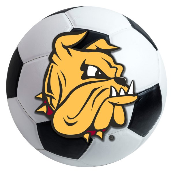 FanMats® - University of Minnesota-Duluth 27" Dia Nylon Face Soccer Ball Floor Mat with "Champ the Bulldog" Logo