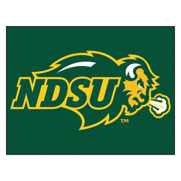 FanMats® - North Dakota State University 33.75" x 42.5" Nylon Face All-Star Floor Mat with "NDSU & Bison" Logo
