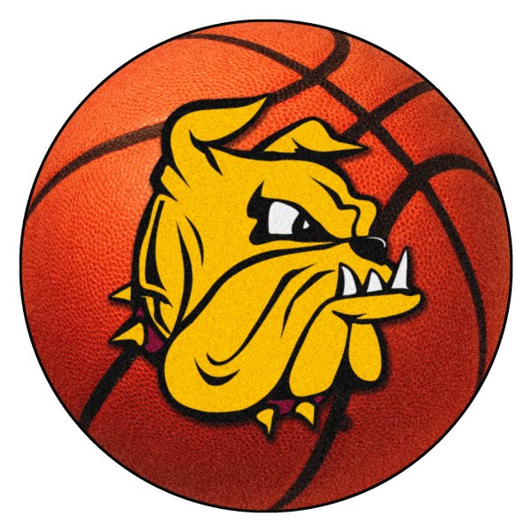 FanMats® - University of Minnesota-Duluth 27" Dia Nylon Face Basketball Ball Floor Mat with "Champ the Bulldog" Logo