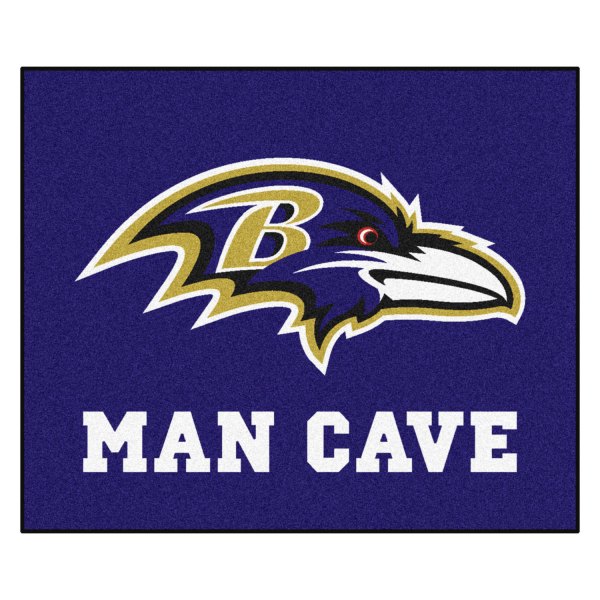 FanMats® - Baltimore Ravens 59.5" x 71" Nylon Face Man Cave Tailgater Mat with "Raven" Logo