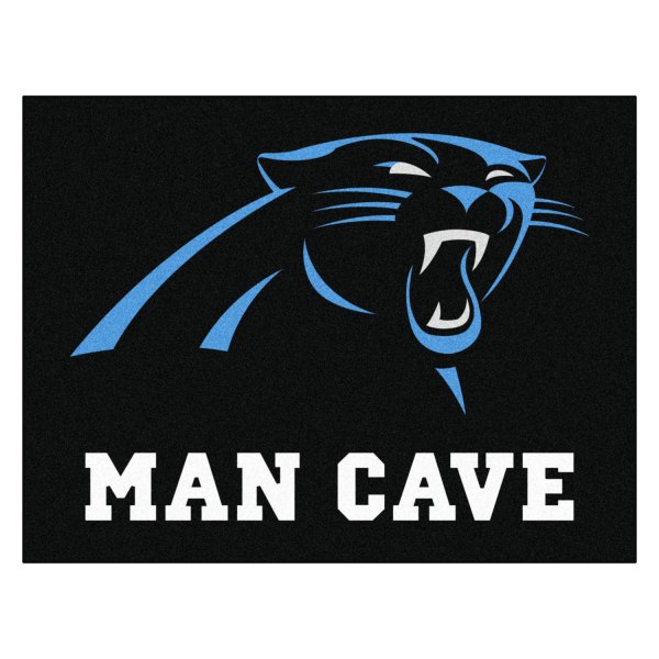 FanMats® - Carolina Panthers 33.75" x 42.5" Nylon Face Man Cave All-Star Floor Mat with "Panther" Logo