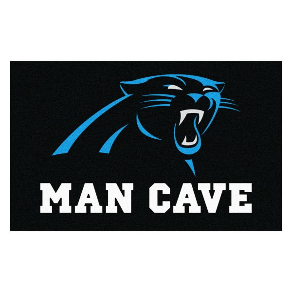 FanMats® - Carolina Panthers 60" x 96" Nylon Face Man Cave Ulti-Mat with "Panther" Logo