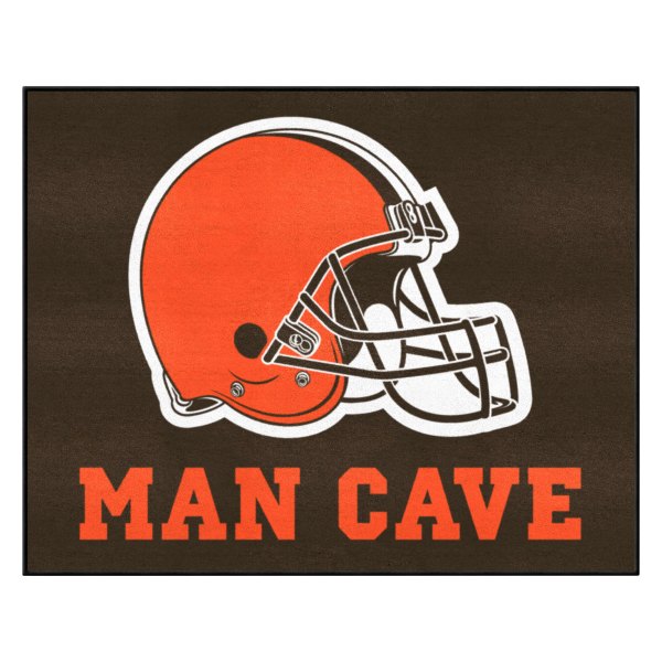FanMats® - Cleveland Browns 33.75" x 42.5" Nylon Face Man Cave All-Star Floor Mat with "Browns Helmet" Logo