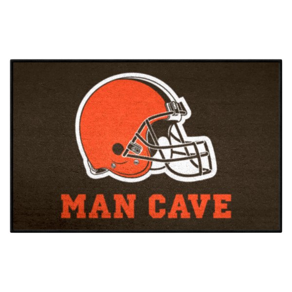 FanMats® - Cleveland Browns 19" x 30" Nylon Face Man Cave Starter Mat with "Browns Helmet" Logo