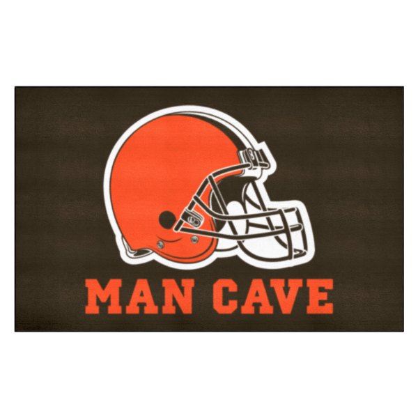 FanMats® - Cleveland Browns 60" x 96" Nylon Face Man Cave Ulti-Mat with "Browns Helmet" Logo