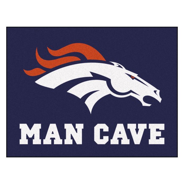 FanMats® - Denver Broncos 33.75" x 42.5" Nylon Face Man Cave All-Star Floor Mat with "Bronco" Logo