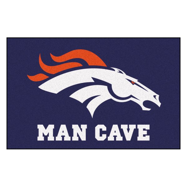 FanMats® - Denver Broncos 19" x 30" Nylon Face Man Cave Starter Mat with "Bronco" Logo