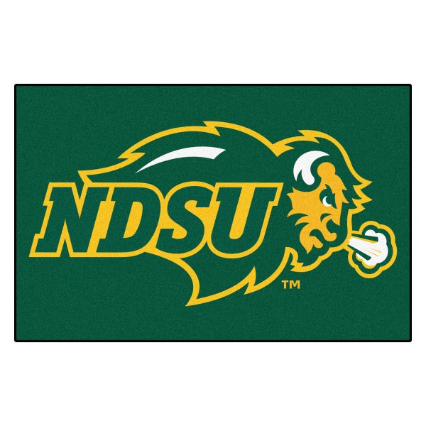 FanMats® - North Dakota State University 19" x 30" Nylon Face Starter Mat with "NDSU & Bison" Logo
