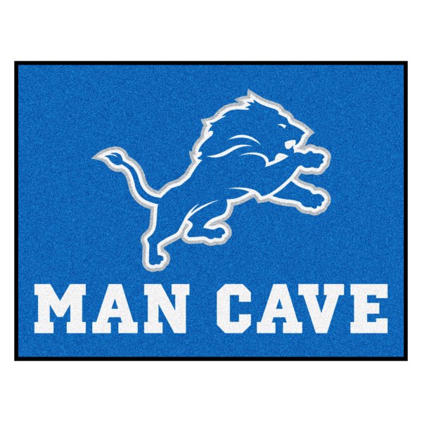 FanMats® - Detroit Lions 33.75" x 42.5" Nylon Face Man Cave All-Star Floor Mat with "Lion" Logo