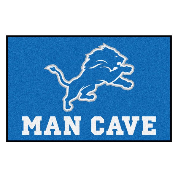 FanMats® - Detroit Lions 19" x 30" Nylon Face Man Cave Starter Mat with "Lion" Logo