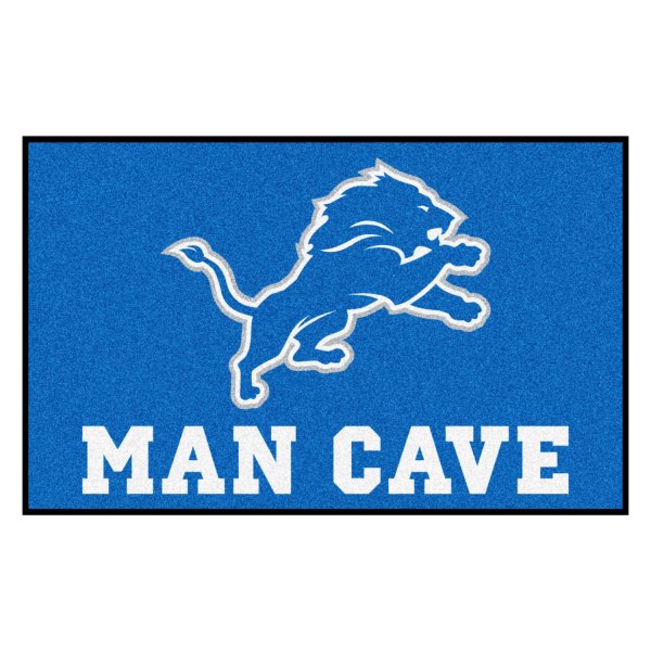 FanMats® - Detroit Lions 60" x 96" Nylon Face Man Cave Ulti-Mat with "Lion" Logo