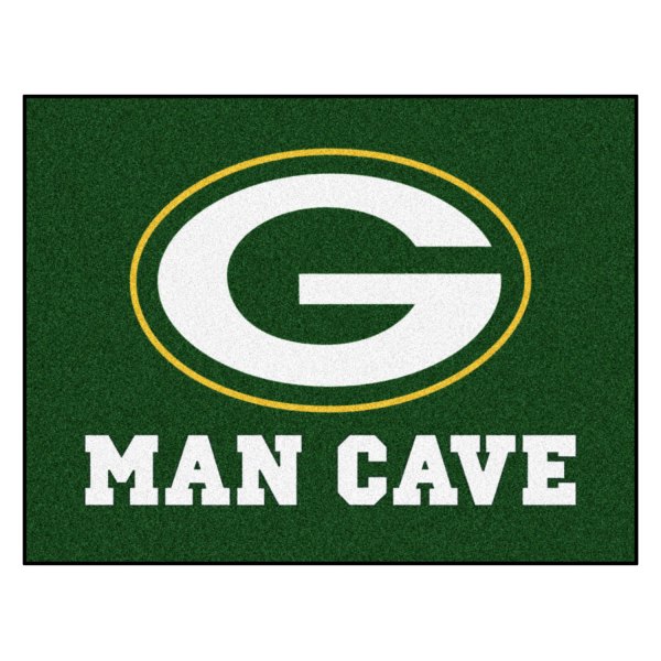 FanMats® - Green Bay Packers 33.75" x 42.5" Nylon Face Man Cave All-Star Floor Mat with "Oval G" Logo