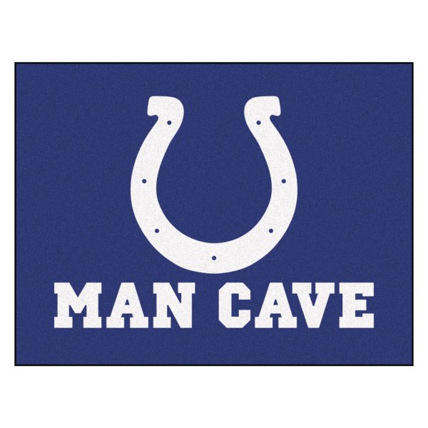 FanMats® - Indianapolis Colts 33.75" x 42.5" Nylon Face Man Cave All-Star Floor Mat with "Horseshoe" Logo