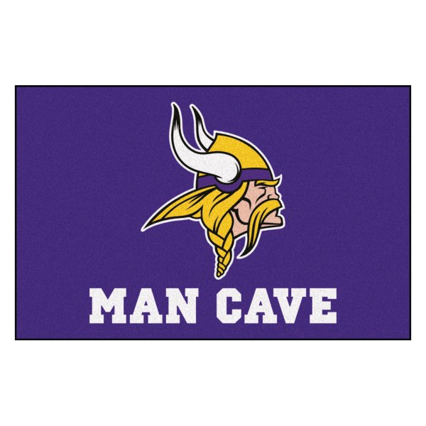 FanMats® - Minnesota Vikings 19" x 30" Nylon Face Man Cave Starter Mat with "Viking" Logo