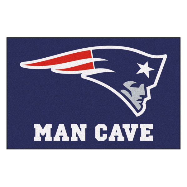 FanMats® - New England Patriots 19" x 30" Nylon Face Man Cave Starter Mat with "Patriot" Logo