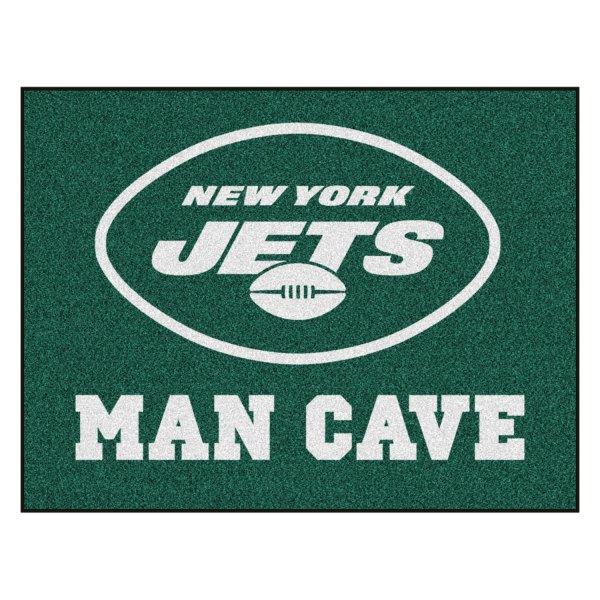 FanMats® - New York Jets 33.75" x 42.5" Nylon Face Man Cave All-Star Floor Mat with "Oval NY Jets" Logo