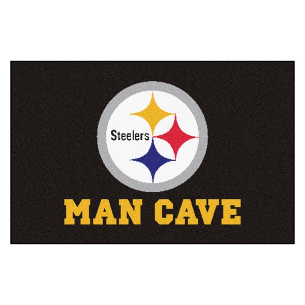 FanMats® - Pittsburgh Steelers 19" x 30" Nylon Face Man Cave Starter Mat with "Steelers" Logo