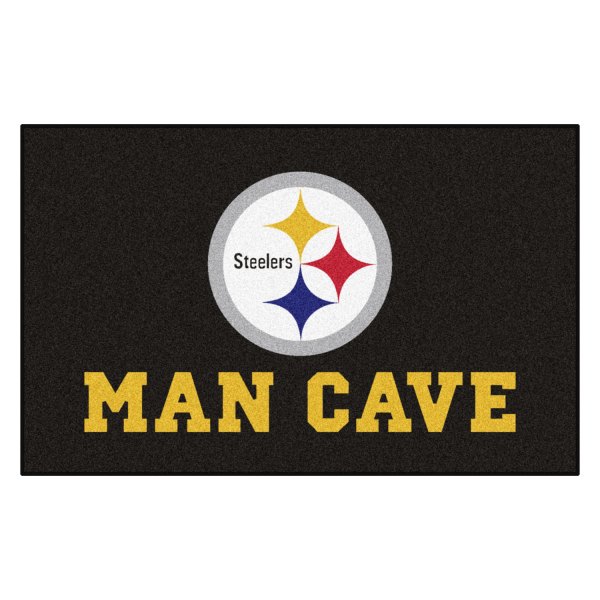 FanMats® - Pittsburgh Steelers 60" x 96" Nylon Face Man Cave Ulti-Mat with "Steelers" Logo