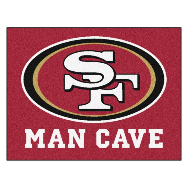 FanMats® - San Francisco 49ers 33.75" x 42.5" Nylon Face Man Cave All-Star Floor Mat with "Oval 49ers" Logo