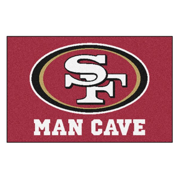 FanMats® - San Francisco 49ers 19" x 30" Nylon Face Man Cave Starter Mat with "Oval 49ers" Logo