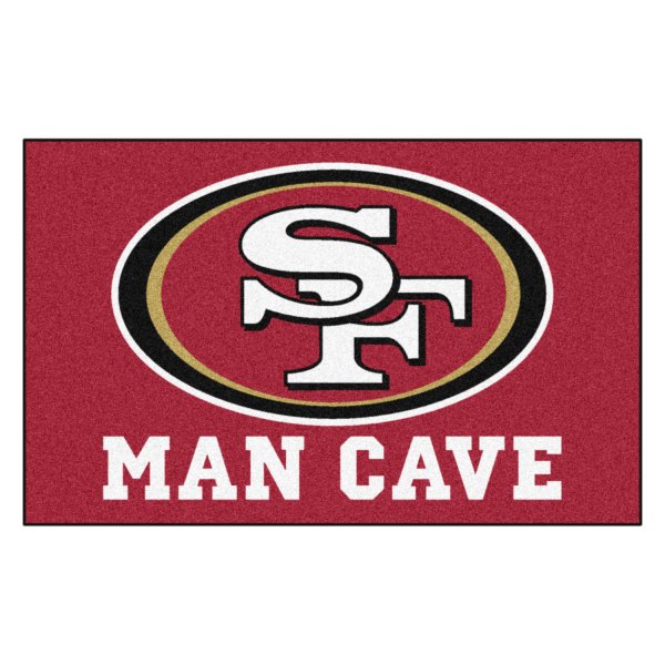 FanMats® - San Francisco 49ers 60" x 96" Nylon Face Man Cave Ulti-Mat with "Oval 49ers" Logo