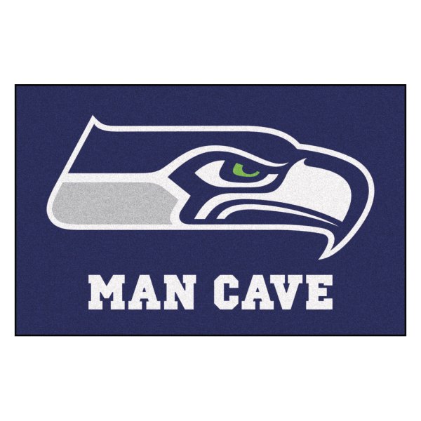 FanMats® - Seattle Seahawks 19" x 30" Nylon Face Man Cave Starter Mat with "Seahawk" Logo