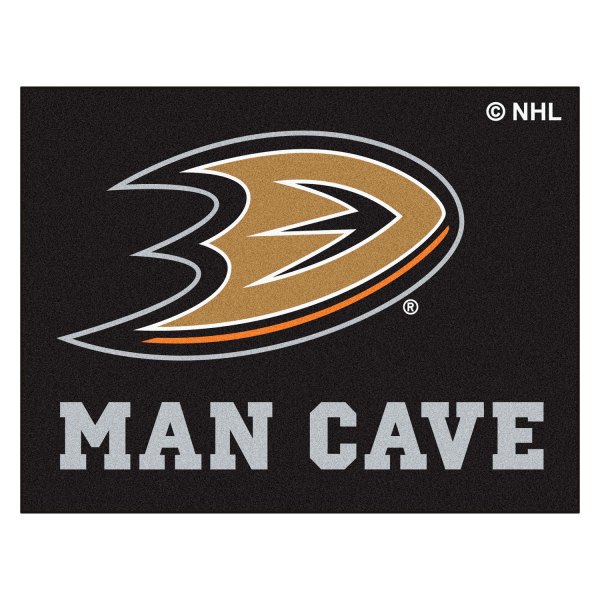 FanMats® - Anaheim Ducks 33.75" x 42.5" Nylon Face Man Cave All-Star Floor Mat with "Duck Foot" Logo