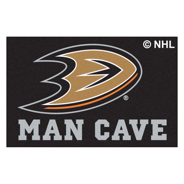 FanMats® - Anaheim Ducks 19" x 30" Nylon Face Man Cave Starter Mat with "Duck Foot" Logo