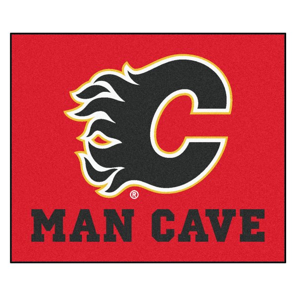 FanMats® - Calgary Flames 59.5" x 71" Nylon Face Man Cave Tailgater Mat with "Flaming C" Logo
