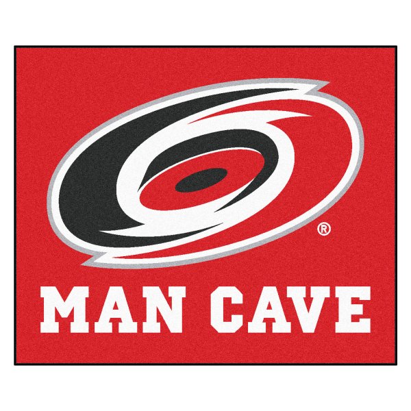 FanMats® - Carolina Hurricanes 59.5" x 71" Nylon Face Man Cave Tailgater Mat with "Eye of Hurricane" Logo