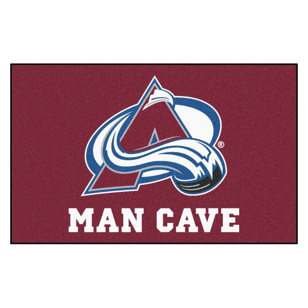 FanMats® - Colorado Avalanche 60" x 96" Nylon Face Man Cave Ulti-Mat with "Mountain A" Logo