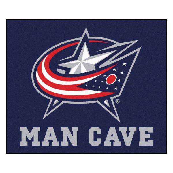 FanMats® - Columbus Blue Jackets 59.5" x 71" Nylon Face Man Cave Tailgater Mat with "Star Flag" Logo