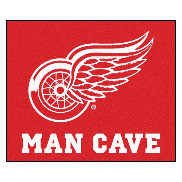 FanMats® - Detroit Red Wings 59.5" x 71" Nylon Face Man Cave Tailgater Mat with "Winged Wheel" Primary Logo