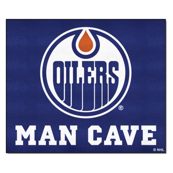 FanMats® - Edmonton Oilers 59.5" x 71" Nylon Face Man Cave Tailgater Mat with "Circle Oilers" Logo