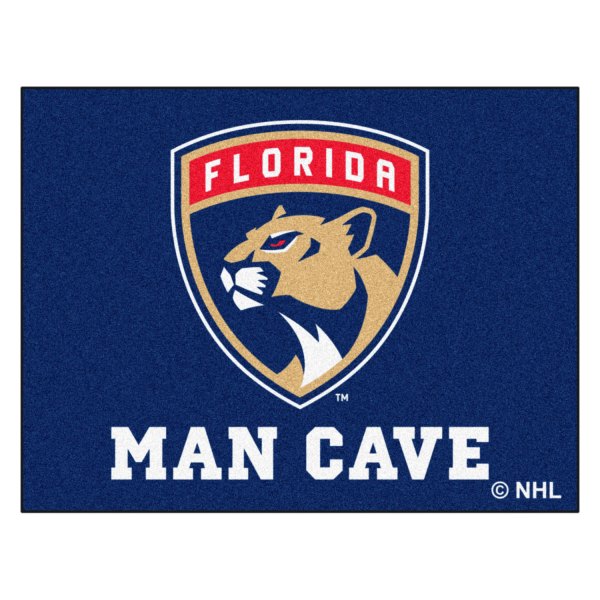 FanMats® - Florida Panthers 33.75" x 42.5" Nylon Face Man Cave All-Star Floor Mat with "Shield Panthers" Logo