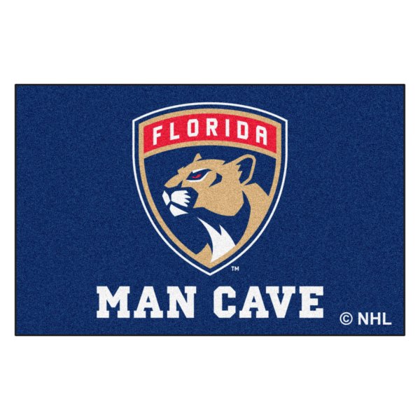 FanMats® - Florida Panthers 19" x 30" Nylon Face Man Cave Starter Mat with "Shield Panthers" Logo