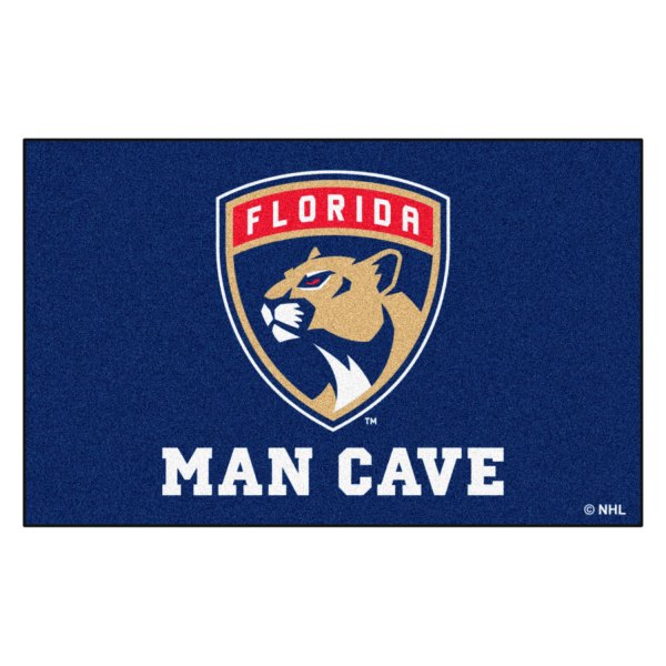 FanMats® - Florida Panthers 60" x 96" Nylon Face Man Cave Ulti-Mat with "Shield Panthers" Logo