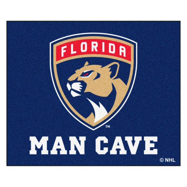 FanMats® - Florida Panthers 59.5" x 71" Nylon Face Man Cave Tailgater Mat with "Shield Panthers" Logo