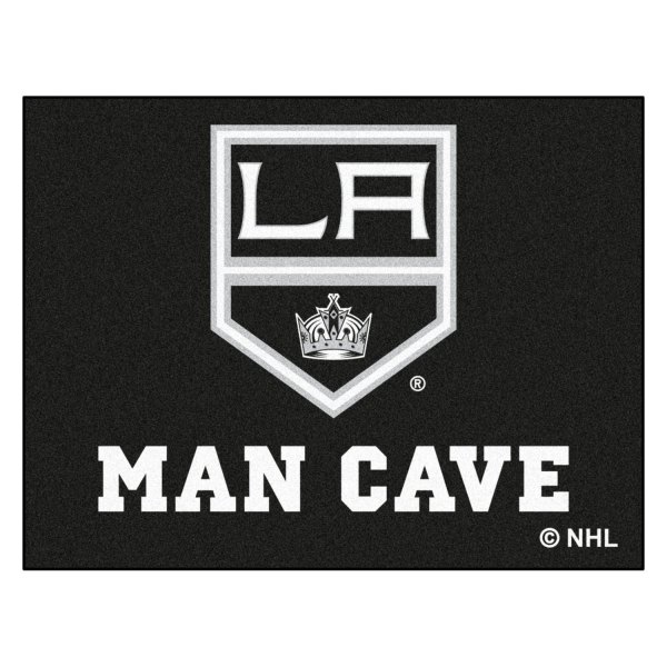 FanMats® - Los Angeles Kings 33.75" x 42.5" Nylon Face Man Cave All-Star Floor Mat with "Crown" Logo
